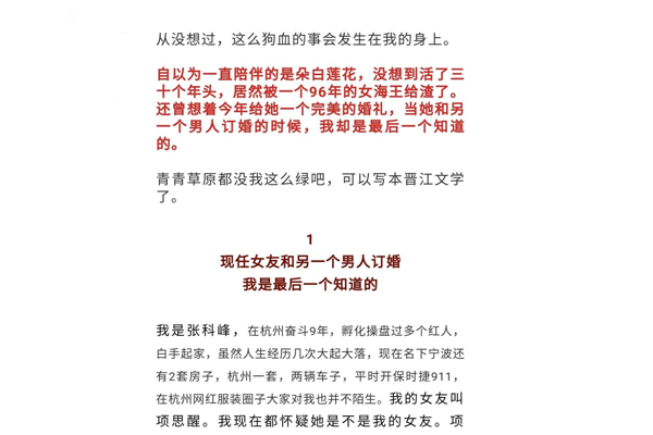 项思醒出轨富二代男子拿出65页ppt控诉女方